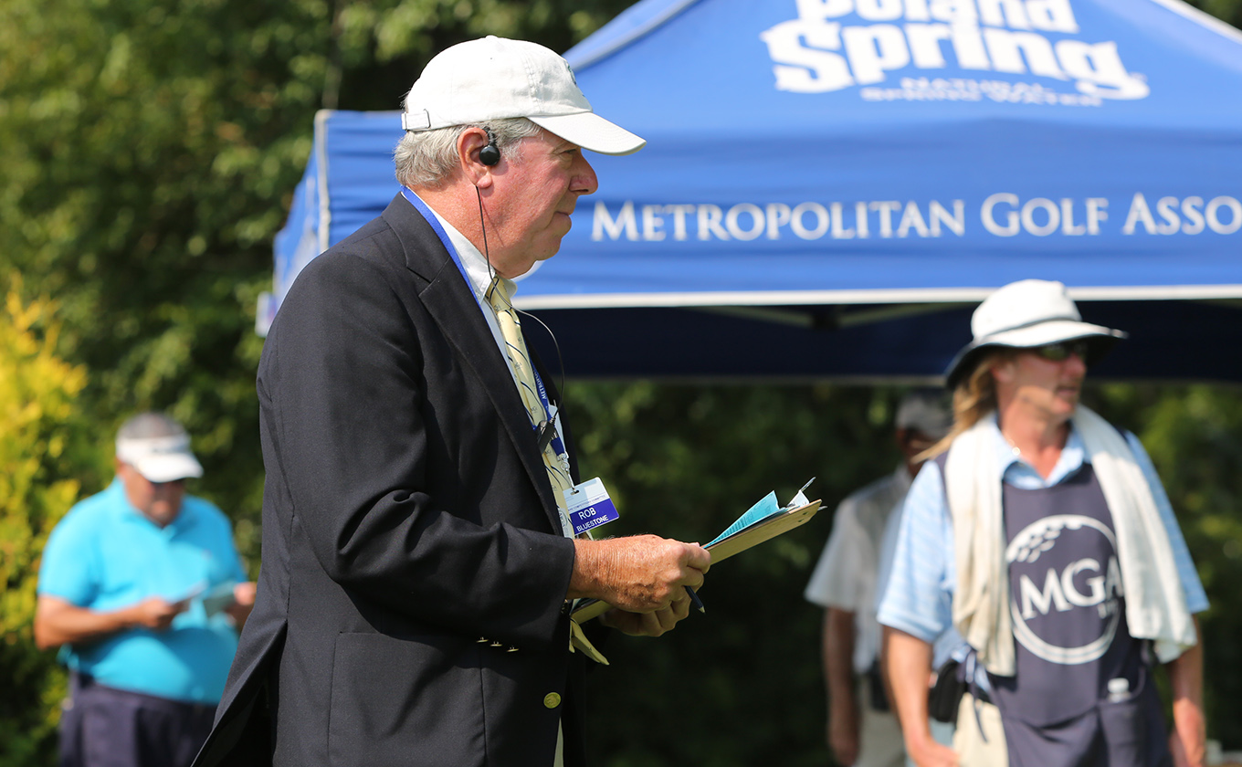 Robert J. Bluestone serving as an official starter