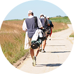 caddie walking