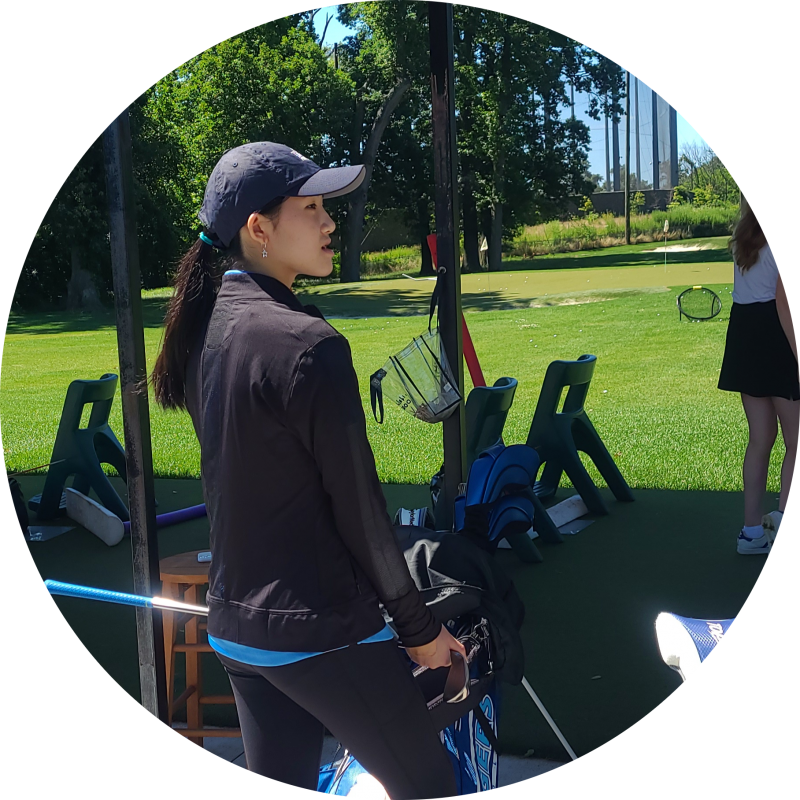 Katelyn playing golf